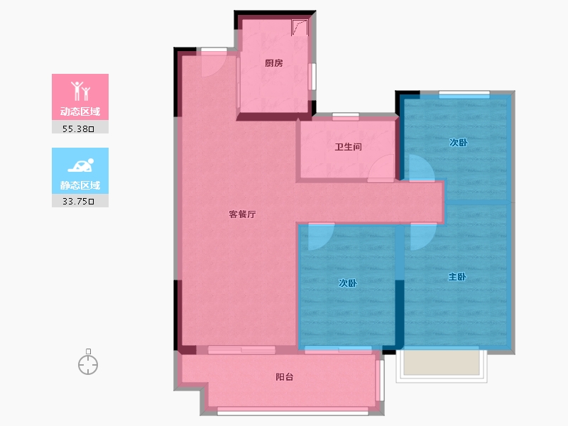 江西省-南昌市-正荣中奥悦玺台-80.00-户型库-动静分区