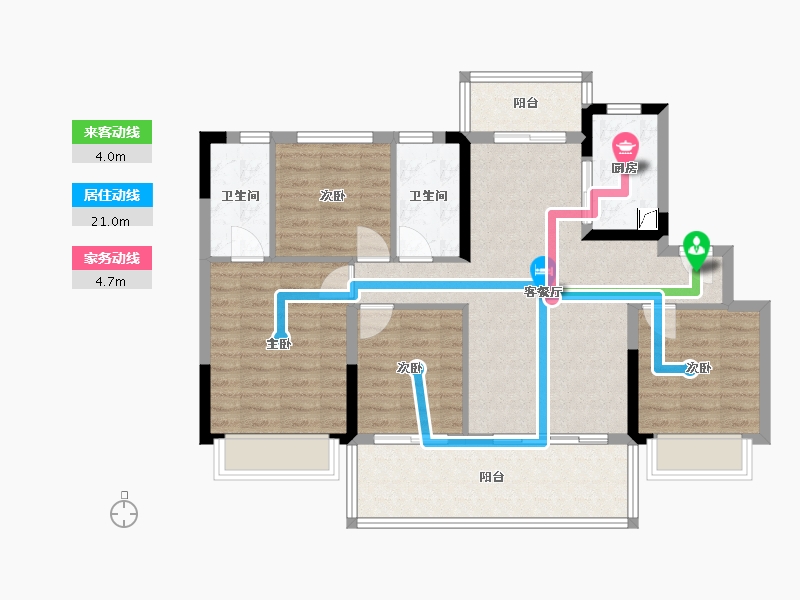 四川省-眉山市-眉山碧桂园·天誉-98.12-户型库-动静线