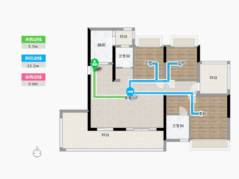 贵州省-黔西南布依族苗族自治州-麒龙香林美域-135.00-户型库-动静线