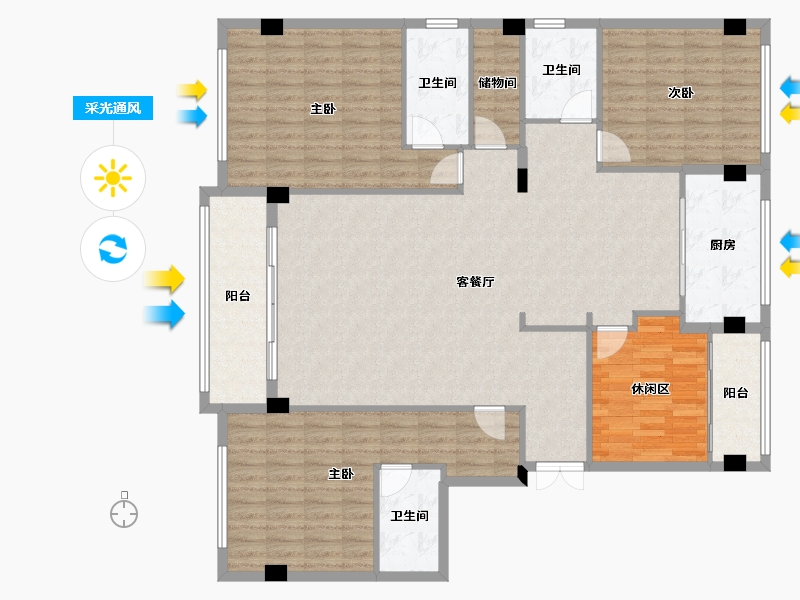 浙江省-温州市-自建房-160.00-户型库-采光通风