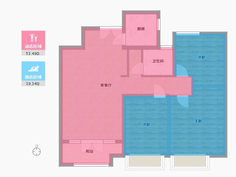 山东省-枣庄市-供销兰园-82.80-户型库-动静分区