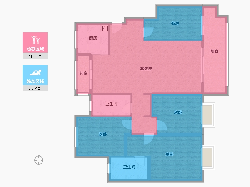 江西省-南昌市-国贸凤凰原-118.00-户型库-动静分区