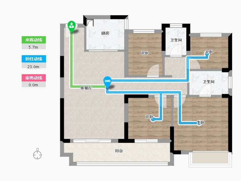 浙江省-绍兴市-碧桂园珺悦-127.00-户型库-动静线