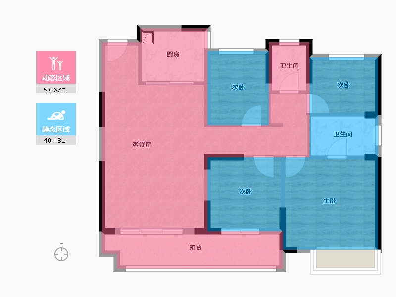 浙江省-绍兴市-碧桂园珺悦-127.00-户型库-动静分区