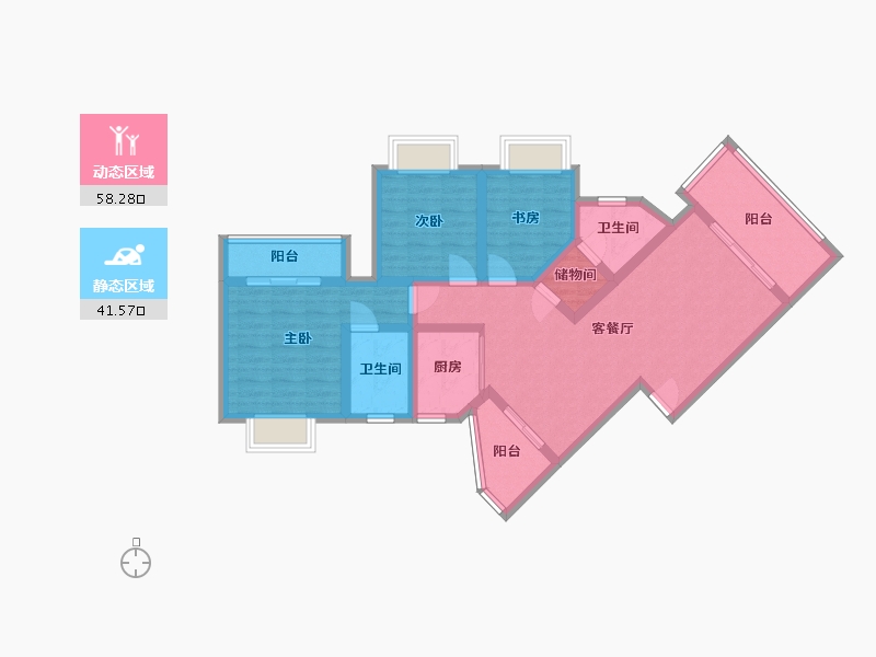 广东省-珠海市-北京师范大学珠海分校京师家园-100.00-户型库-动静分区