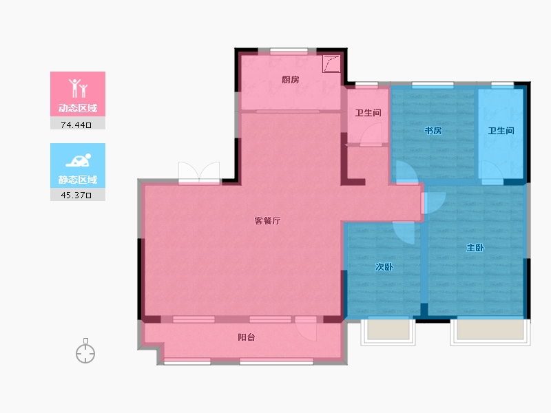 山东省-济宁市-星语城小区-110.00-户型库-动静分区