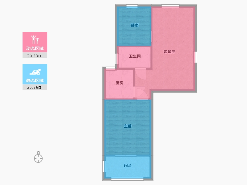 江苏省-南京市-盛和家园-南区-51.00-户型库-动静分区