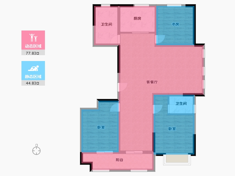 江苏省-徐州市-公园壹号-128.00-户型库-动静分区