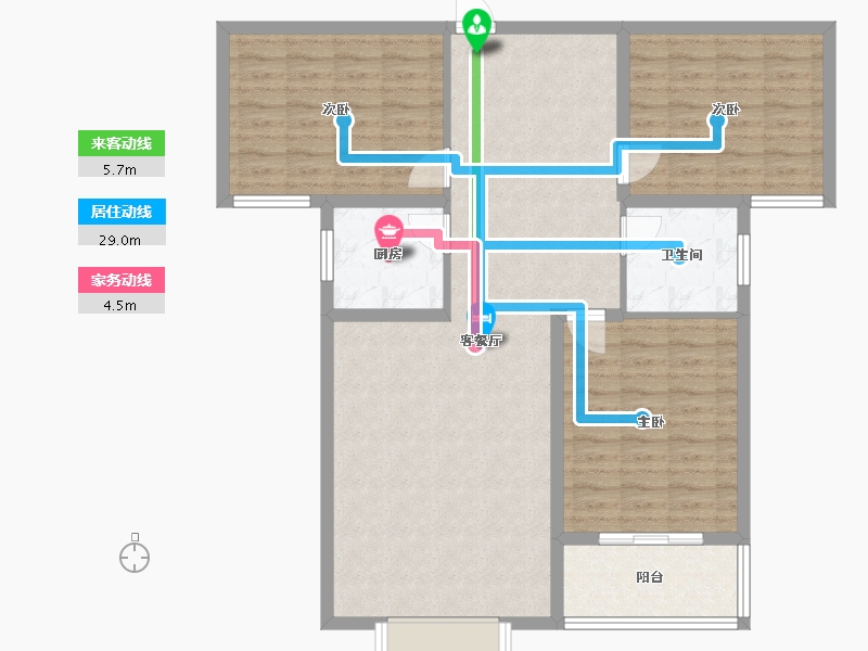 河北省-衡水市-锦绣中央嘉园-103.00-户型库-动静线