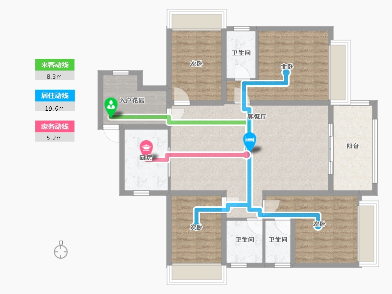 海南省-海口市-滨海·新天地-116.00-户型库-动静线