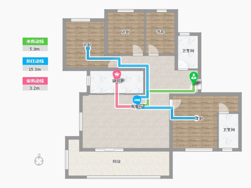 四川省-泸州市-青云台-126.00-户型库-动静线