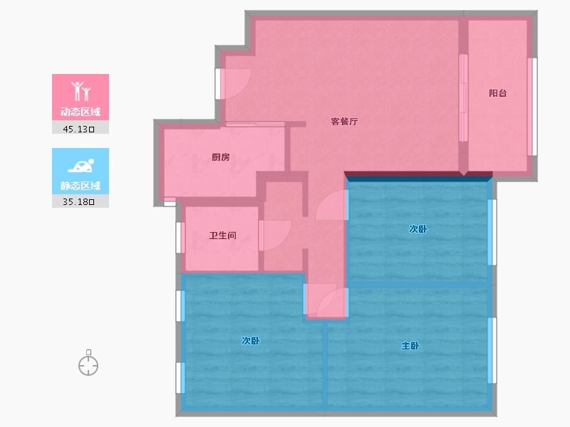 浙江省-温州市-海上传奇-78.00-户型库-动静分区