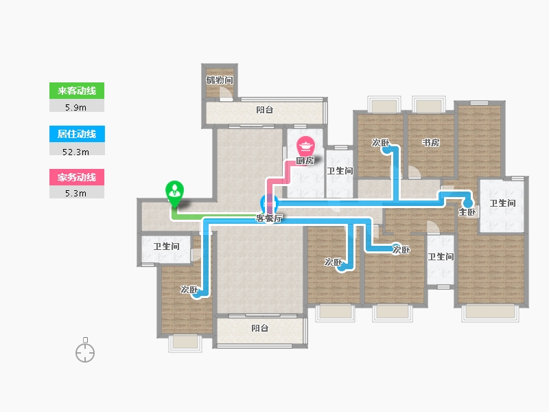 湖南省-长沙市-运达锦绣广场-288.00-户型库-动静线