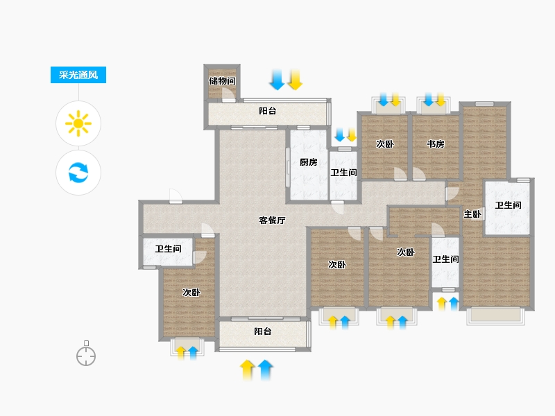 湖南省-长沙市-运达锦绣广场-288.00-户型库-采光通风