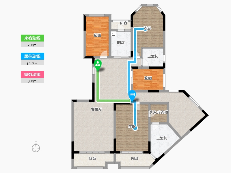 广东省-佛山市-万科金域华庭-154.35-户型库-动静线