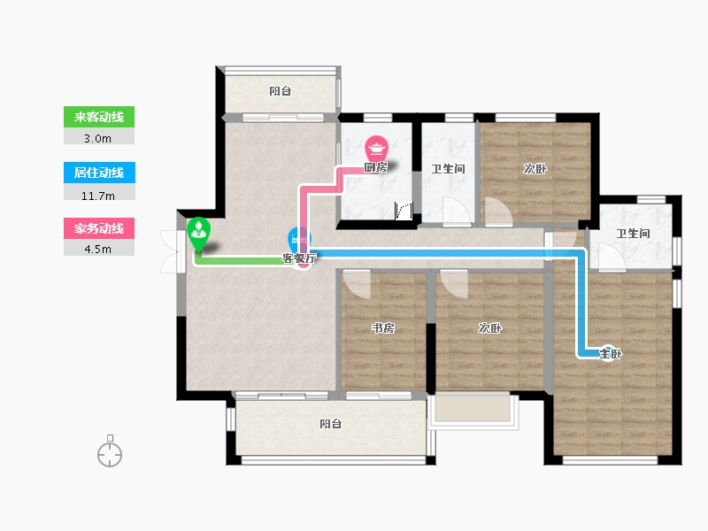 湖南省-长沙市-中交中央公园-118.00-户型库-动静线