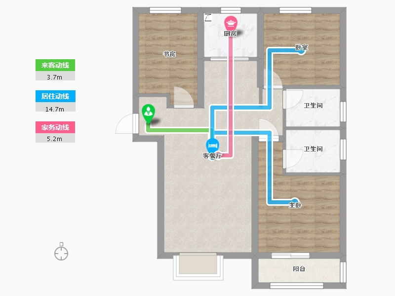 河北省-衡水市-泰华福邸-70.00-户型库-动静线