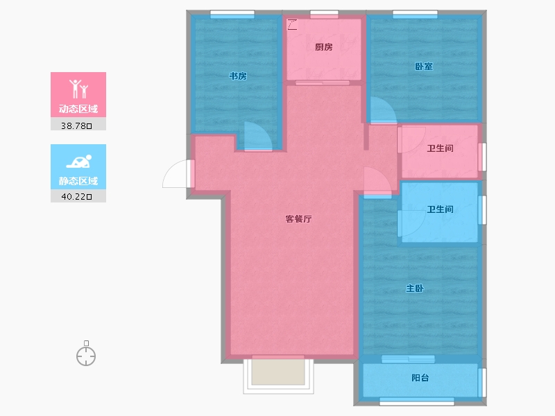 河北省-衡水市-泰华福邸-70.00-户型库-动静分区