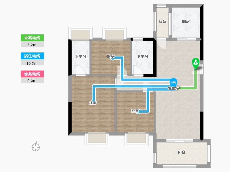 广东省-湛江市-奥园悦时代-88.90-户型库-动静线