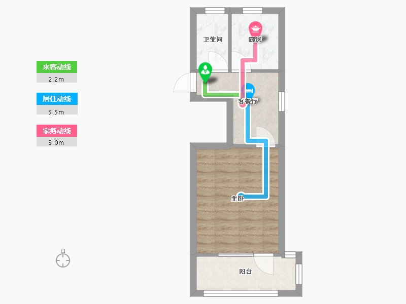 上海-上海市-殷行路310弄社区-35.70-户型库-动静线