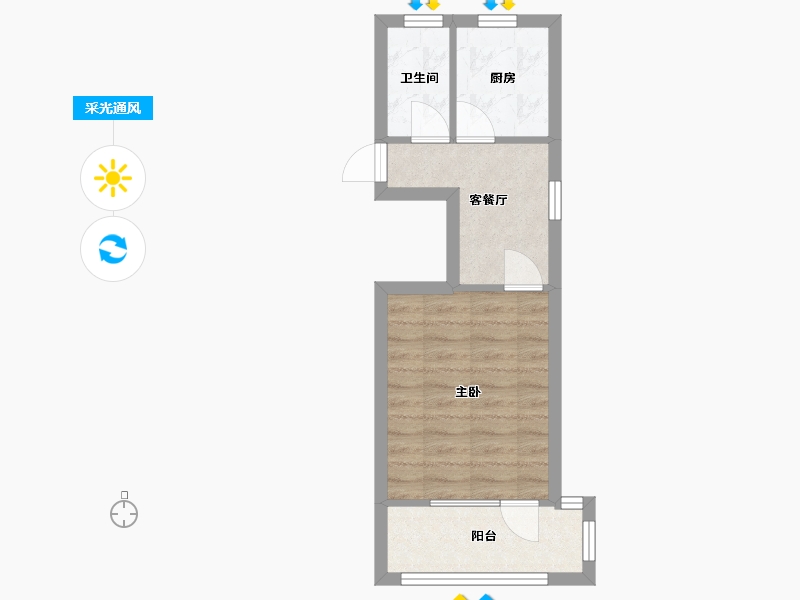 上海-上海市-殷行路310弄社区-35.70-户型库-采光通风