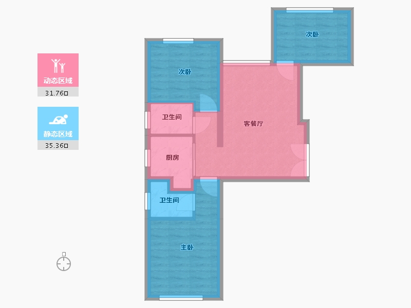 陕西省-榆林市-桃林书院-88.26-户型库-动静分区