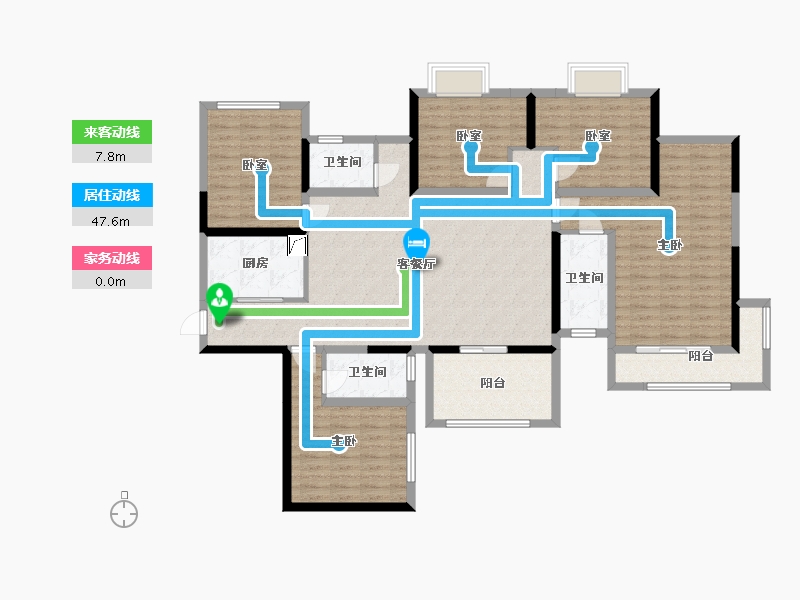 广西壮族自治区-南宁市-城建·公园壹号-208.00-户型库-动静线