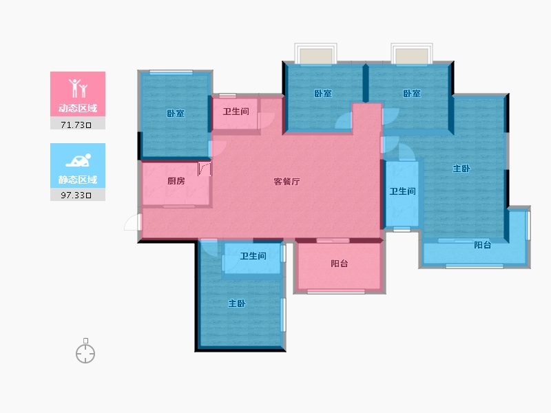 广西壮族自治区-南宁市-城建·公园壹号-208.00-户型库-动静分区