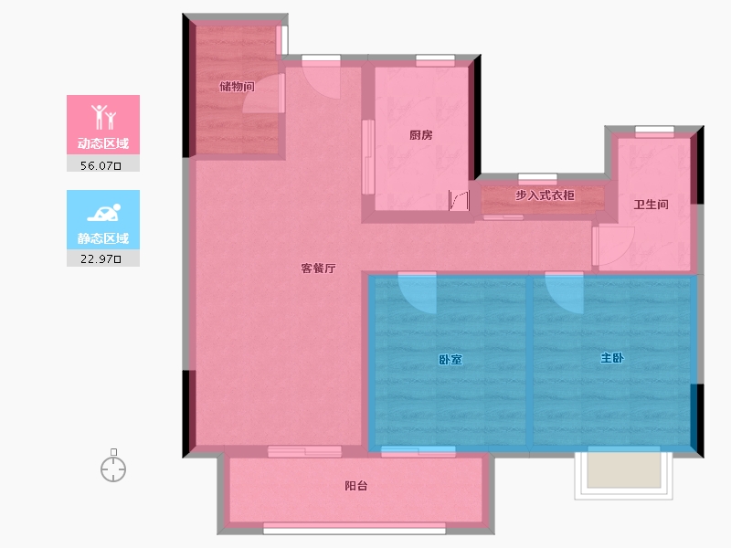 上海-上海市-澜湾府邸-70.00-户型库-动静分区