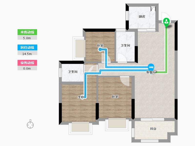 广西壮族自治区-桂林市-兴进御园-82.00-户型库-动静线