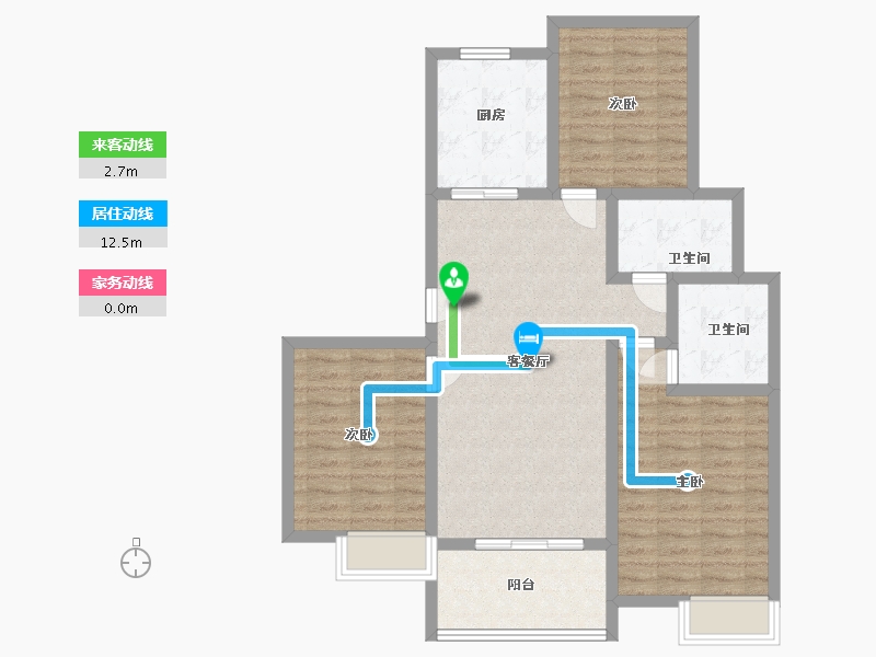 河南省-郑州市-翰林誉府-90.00-户型库-动静线