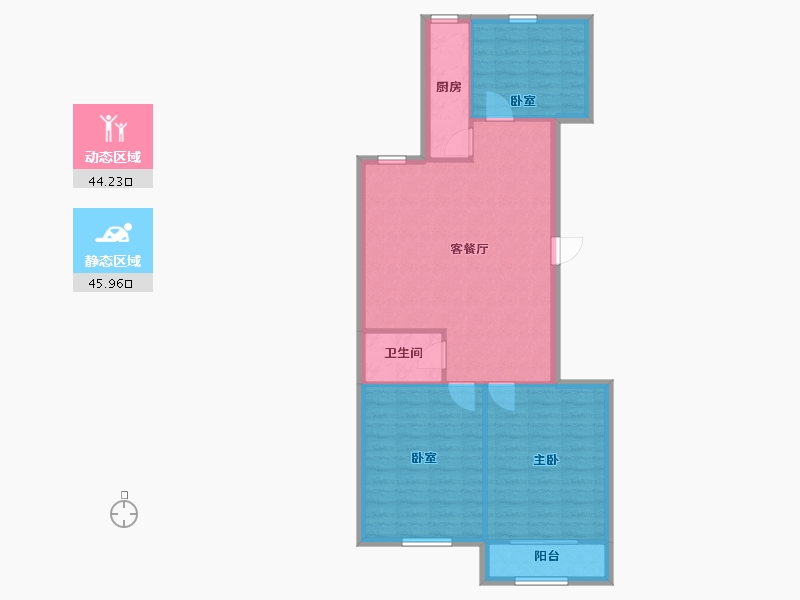 山东省-潍坊市-东方世纪城-80.00-户型库-动静分区