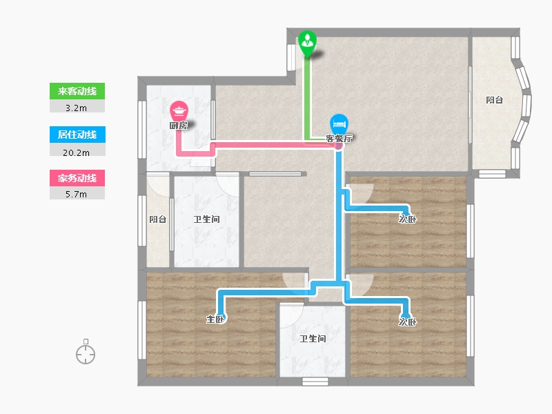 四川省-成都市-新秀花园-117.69-户型库-动静线