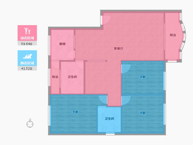 四川省-成都市-新秀花园-117.69-户型库-动静分区