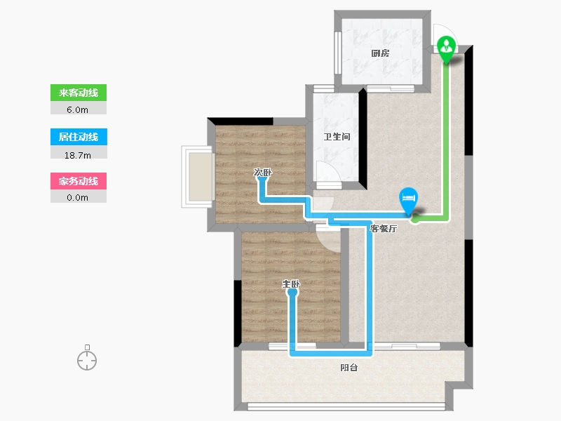 湖南省-湘潭市-万憬欣悦玲珑-76.80-户型库-动静线