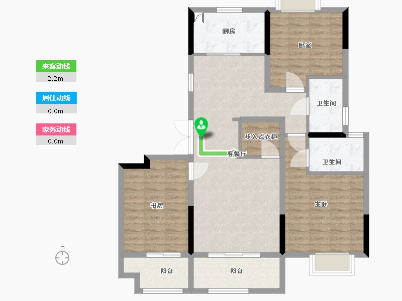 安徽省-淮南市-中电科八号院-101.00-户型库-动静线