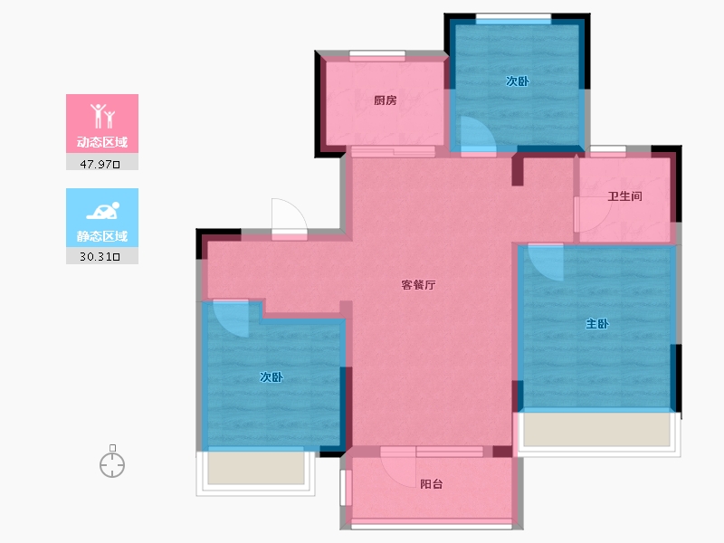 山东省-青岛市-卓越·嘉悦-69.00-户型库-动静分区