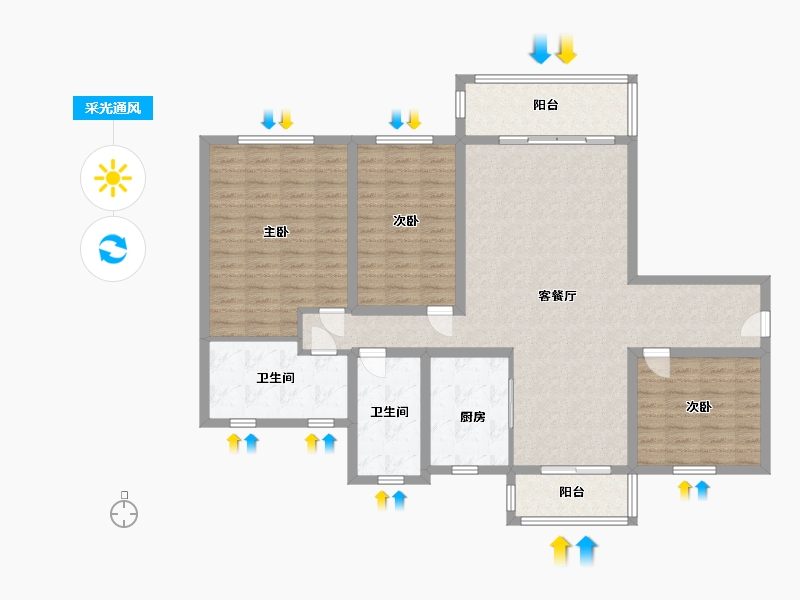 甘肃省-兰州市-瑞玲名郡-119.00-户型库-采光通风