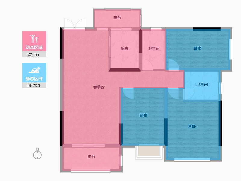 广西壮族自治区-来宾市-海景文苑-99.70-户型库-动静分区