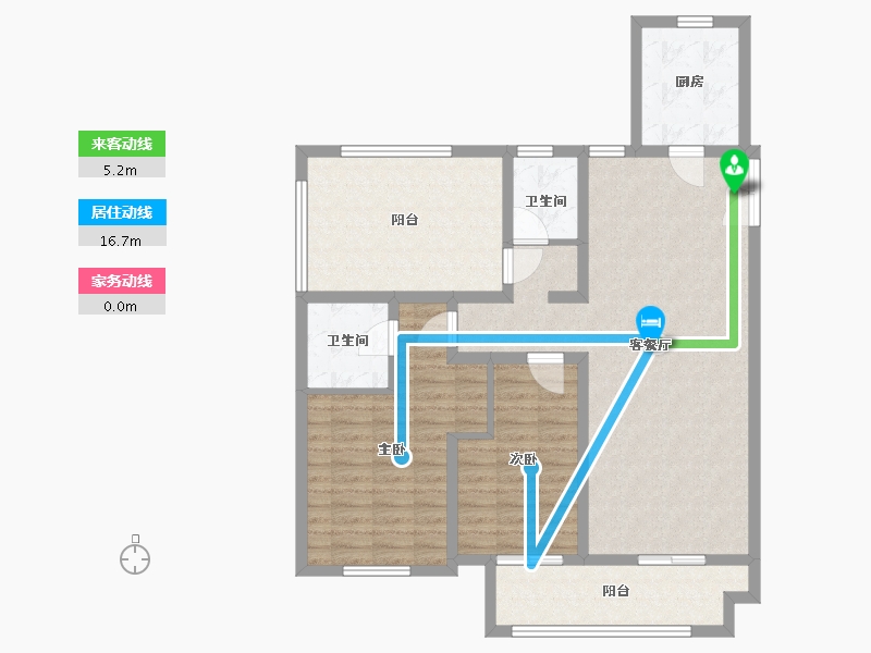 甘肃省-天水市-秦都悦榕湾-105.00-户型库-动静线