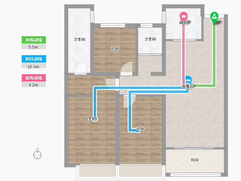 山东省-潍坊市-东方名郡-93.27-户型库-动静线