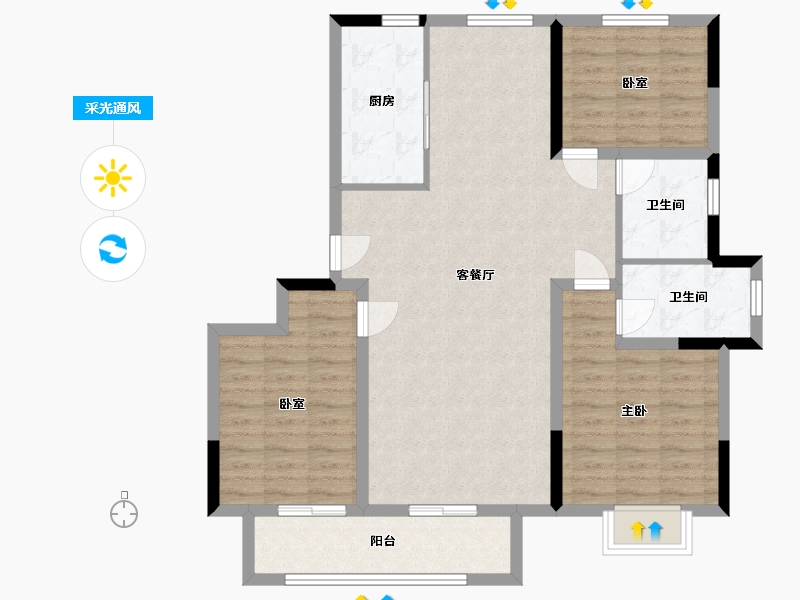 山东省-德州市-永锋百合新城-100.00-户型库-采光通风