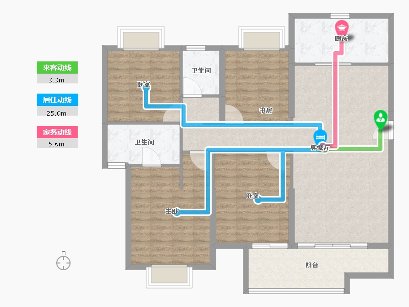 福建省-莆田市-正荣白棠云麓二期-122.50-户型库-动静线