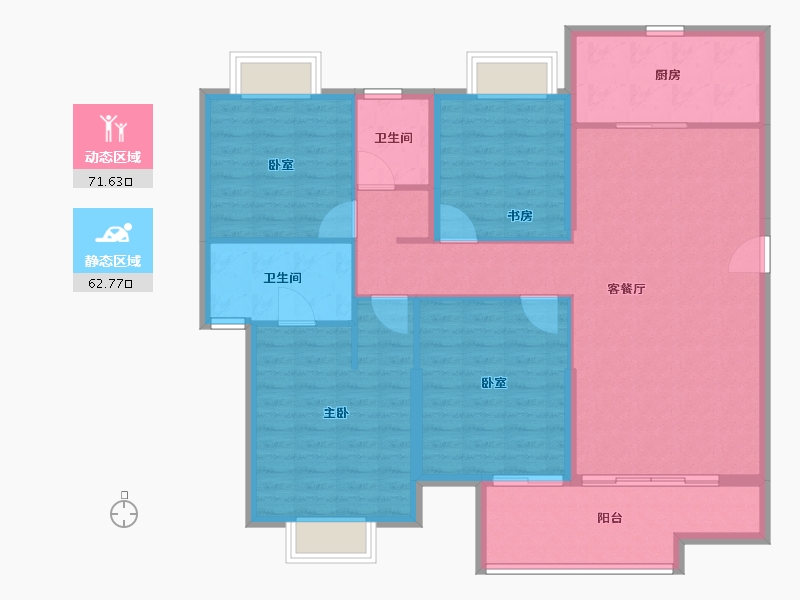 福建省-莆田市-正荣白棠云麓二期-122.50-户型库-动静分区