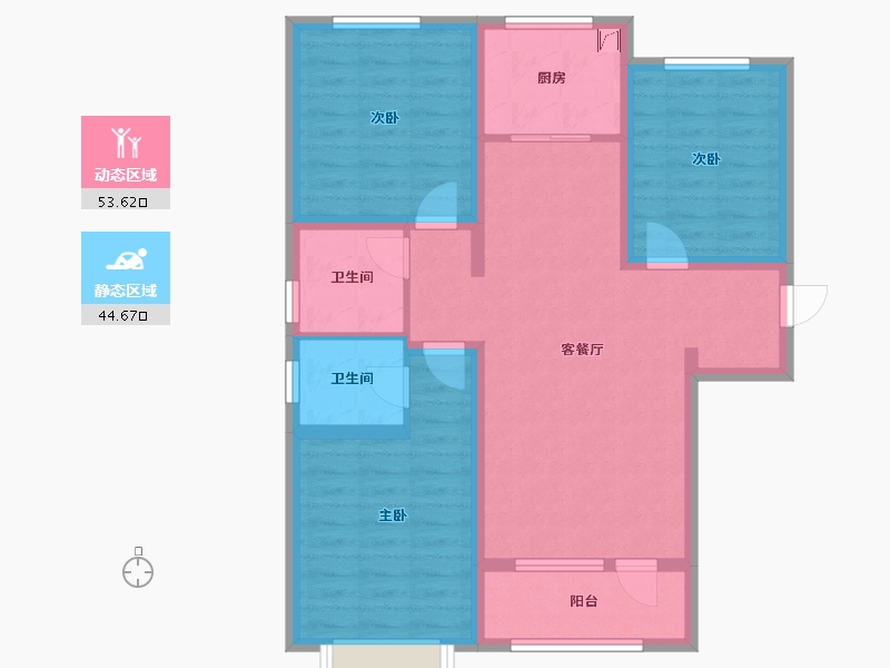 河北省-石家庄市-天洲视界城-93.80-户型库-动静分区