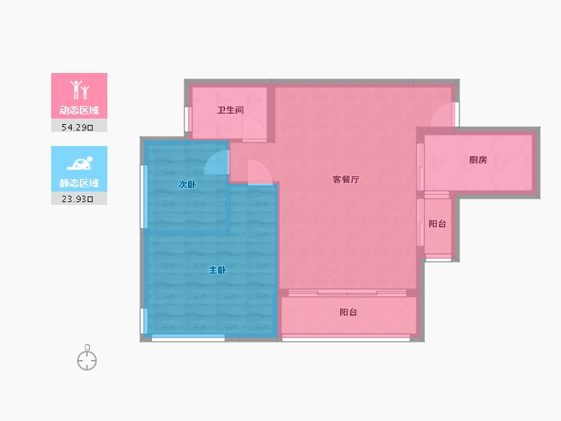 湖南省-长沙市-恩瑞御西湖-72.00-户型库-动静分区