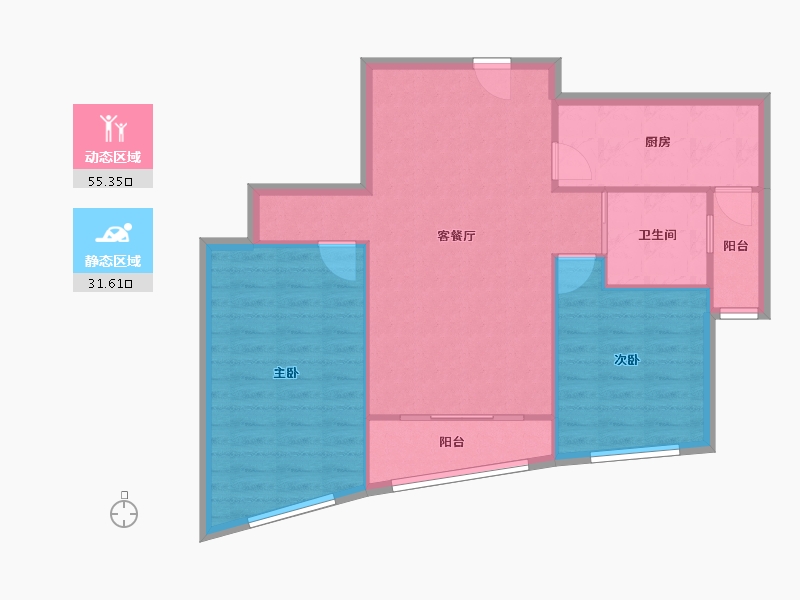 上海-上海市-金海岸花园-100.00-户型库-动静分区