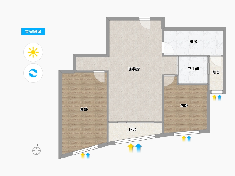 上海-上海市-金海岸花园-100.00-户型库-采光通风