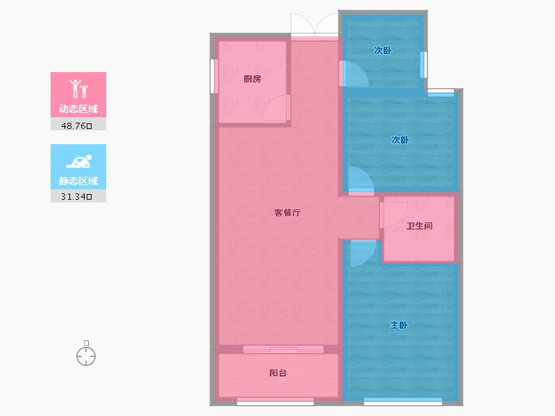 山东省-临沂市-房源南湖尚城-70.00-户型库-动静分区