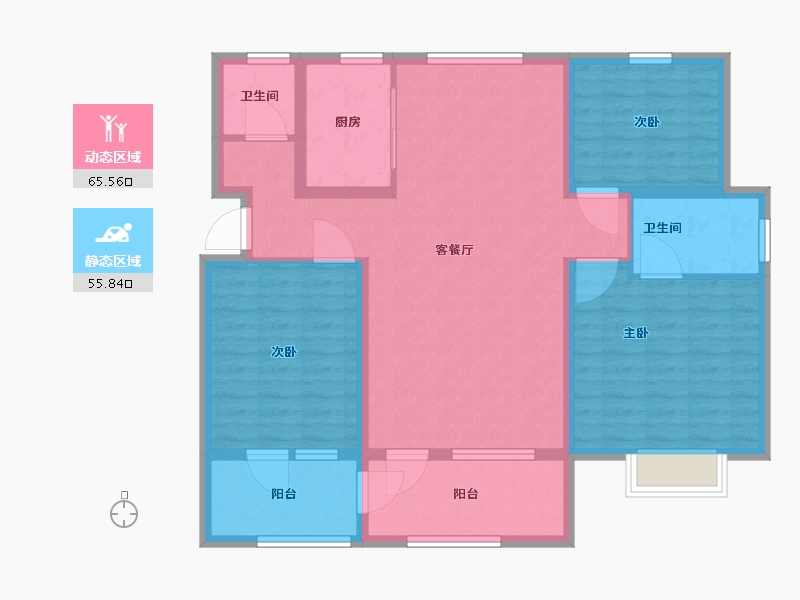 山东省-济宁市-龙城公馆-109.00-户型库-动静分区